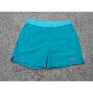 Curves Shorts Womens Medium Blue Inseam: 4.5"‎ Pull On Athletic Gym Workout